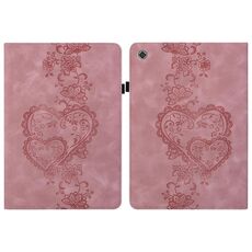 Per Huawei MediaPad T5 Custodia per tablet in pelle goffrata Love Hearts (rosa)