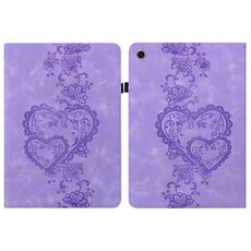 Per Huawei MediaPad T3 10 Custodia per tablet in pelle goffrata Love Hearts (viola)