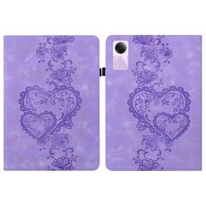 Per Redmi Pad SE Custodia per tablet in pelle goffrata Love Hearts (viola)
