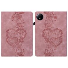Per Redmi Pad SE 4G Custodia per tablet in pelle goffrata con cuoricini (rosa)