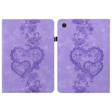 Per Lenovo Tab M8 4a generazione Custodia per tablet in pelle goffrata Love Hearts (viola)