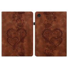 Per Lenovo Tab M10 Plus 10.6 3a generazione 2022 Custodia per tablet in pelle goffrata Love Hearts (marrone)