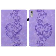 Per Lenovo Tab P11 Gen 2 Custodia per tablet in pelle goffrata Love Hearts (viola)