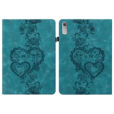 Per Lenovo Tab P11 Gen 2 Custodia per tablet in pelle goffrata Love Hearts (verde)