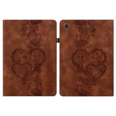 Per Lenovo Tab Plus Custodia per tablet in pelle goffrata Love Hearts (marrone)