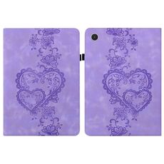 Per Lenovo Tab Plus Custodia per tablet in pelle goffrata Love Hearts (viola)