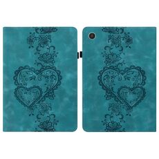 Per Lenovo Tab Plus Custodia per tablet in pelle goffrata Love Hearts (verde)