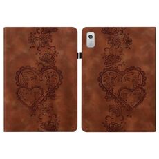 Per Lenovo Tab M9 Custodia per tablet in pelle goffrata Love Hearts (marrone)