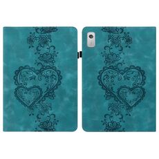 Per Lenovo Tab M9 Custodia per tablet in pelle goffrata Love Hearts (verde)
