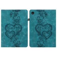 Per Lenovo Tab M10 3rd Gen Custodia per tablet in pelle goffrata Love Hearts (verde)