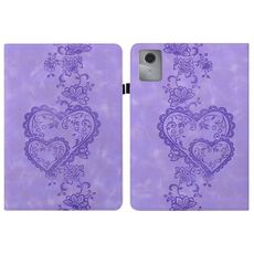 Per Lenovo Tab M11 / Xiaoxin Pad 11 2024 Custodia per tablet in pelle goffrata Love Hearts (viola)
