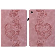 Per Samsung Galaxy Tab S6 Lite 2022 / 2020 Custodia per tablet intelligente in pelle goffrata Love Hearts (rosa)