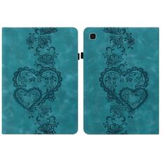 Per Samsung Galaxy Tab A 9.7 T550 Custodia per tablet in pelle goffrata con motivo Love Hearts (verde)