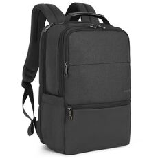 Zaino antifurto per laptop Tigernu da 19 pollici espandibile da uomo con porta di ricarica USB, foro per cuffie e spallacci comodi per viaggi, lavoro e pendolarismo (nero)
