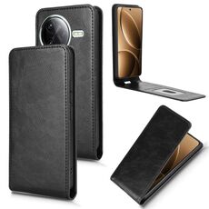 Custodia in pelle con flip verticale magnetico per Xiaomi Poco F7 Pro 5G / F7 Ultra (nera)