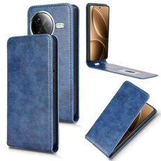 Custodia in pelle con flip verticale magnetico per Xiaomi Poco F7 Pro 5G / F7 Ultra (blu)