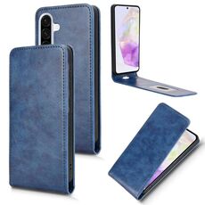 Custodia in pelle con flip verticale magnetico per Samsung Galaxy A56 5G (blu)