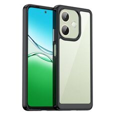 Custodia per telefono in TPU ibrida acrilica serie colorata globale per OPPO A5 Pro 5G (nera)