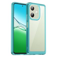 Custodia per telefono in TPU ibrida acrilica serie colorata globale per OPPO A5 Pro 5G (blu trasparente)