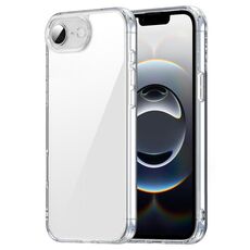 Custodia antiurto per iPhone 16e in TPU ibrida per PC (trasparente)