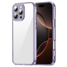 Custodia antiurto per iPhone 16 Pro Max in TPU ibrida per PC (viola trasparente)