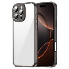Custodia antiurto per iPhone 16 Pro in TPU ibrida per PC (nero trasparente)