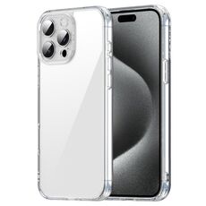 Custodia antiurto per iPhone 15 Pro Max in TPU ibrida per PC (trasparente)