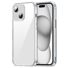 Custodia antiurto per iPhone 15 Plus in TPU ibrida per PC (trasparente)