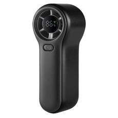 H02 HD - Mini ventilatore portatile ad alta velocità con display digitale (nero)
