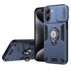 Custodia ad anello con supporto per telefono Camshield per Xiaomi Poco X7 Pro (blu reale)