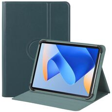 Custodia in pelle per tablet Voltage Hook da 9-10 pollici con rotazione a 360° (verde scuro)