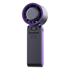 Ventilatore portatile pieghevole Y19 Smart Ice Compress (grigio scuro e viola)
