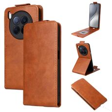 Custodia in pelle con chiusura magnetica verticale per Tecno Camon 40 Premier con fibbia (marrone)