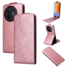 Custodia in pelle con chiusura magnetica verticale per vivo Y39 5G / Y300i (oro rosa)