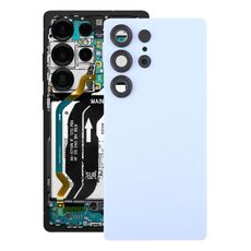 Cover posteriore per batteria OEM con copriobiettivo per fotocamera per Samsung Galaxy S25 Ultra SM-S938 (blu ghiacciaio)