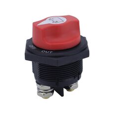 Interruttore batteria a prova di perdite per camper e yacht in ottone conduttivo da 200 A CC (bianco con uscita stile 1 rimovibile)