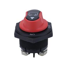 Interruttore batteria a prova di perdite per camper e yacht in ottone conduttivo da 200 A CC (nero senza uscita, stile 2, non rimovibile)