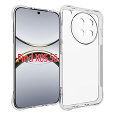 Custodia per telefono in TPU spesso antiscivolo antiurto per OPPO Find X8s (trasparente)