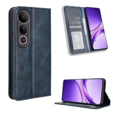 Custodia in pelle con texture retrò e fibbia magnetica per vivo V50 Lite 5G / 4G (blu)