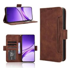 Custodia in pelle con texture in vitello effetto pelle di vitello per vivo V50 Lite 5G / 4G (marrone)