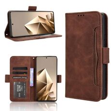 Custodia in pelle con texture di vitello effetto pelle di vitello per Infinix Note 50 4G / Note 50 Pro 4G (marrone)