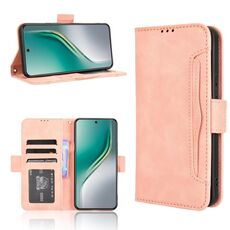 Custodia in pelle con slot per carte di credito per Tecno Camon 40 Premier 5G, effetto pelle di vitello (rosa)
