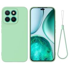 Custodia antiurto in silicone liquido color puro per Honor X8c 4G (verde)