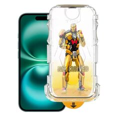 Pellicola in vetro temperato antipolvere di facile installazione per iPhone 16 Plus