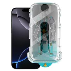 Pellicola in vetro temperato Privacy Armor di facile installazione per iPhone 16 Pro Max, 28 gradi