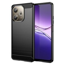 Custodia in TPU con texture spazzolata in fibra di carbonio per OPPO A5 Pro 4G (nera)