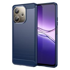 Custodia in TPU con texture spazzolata in fibra di carbonio per OPPO A5 Pro 4G (blu)