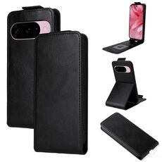 Custodia in pelle con chiusura magnetica verticale per Google Pixel 10 5G / 10 Pro 5G e fibbia (nera)