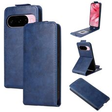 Custodia in pelle con chiusura magnetica verticale per Google Pixel 10 5G / 10 Pro 5G e fibbia (blu)