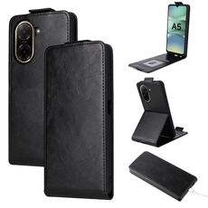 Custodia in pelle con chiusura magnetica verticale per Redmi A5 4G da 173,3 mm con fibbia (nera)